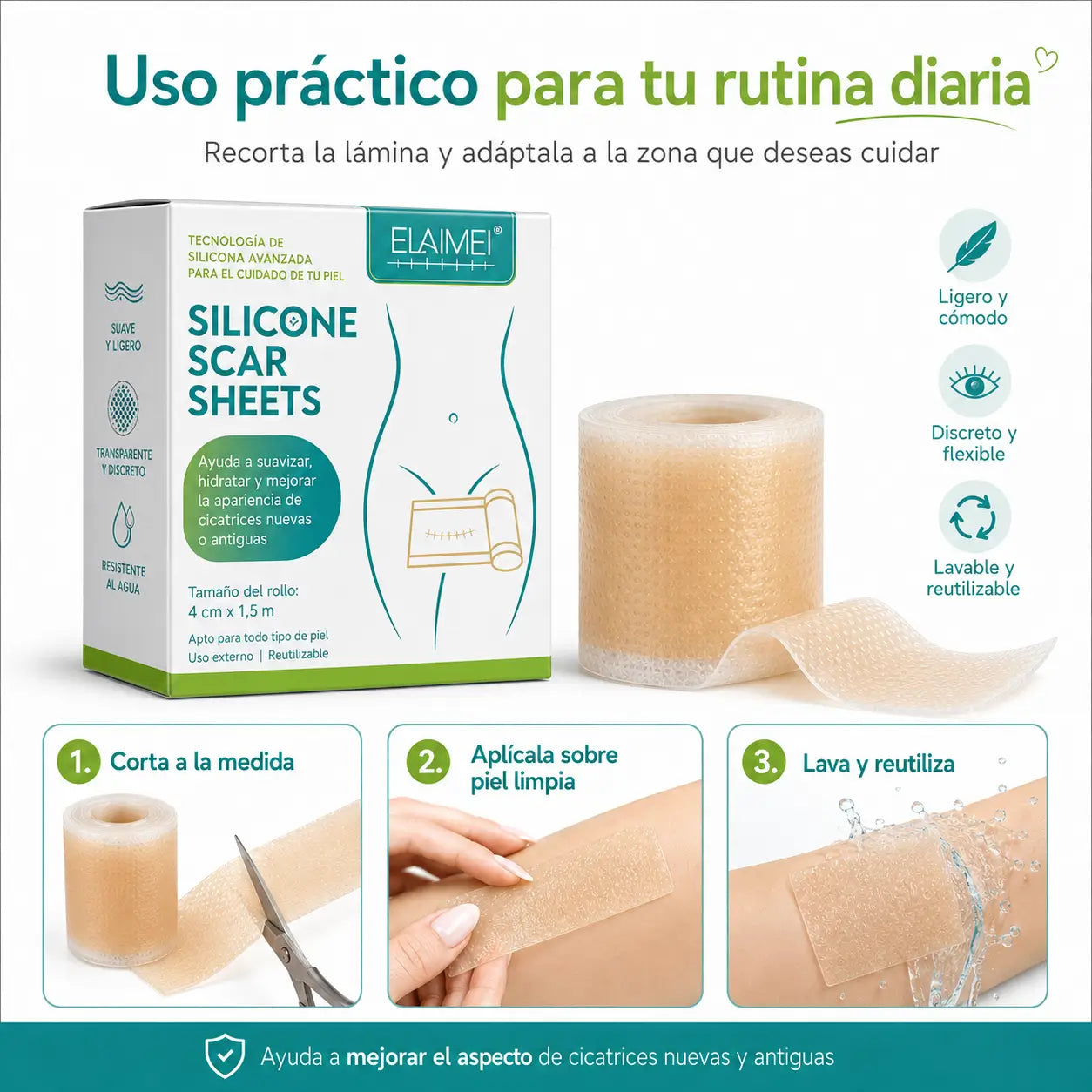 Cinta de Silicona | Adiós a las cicatrices