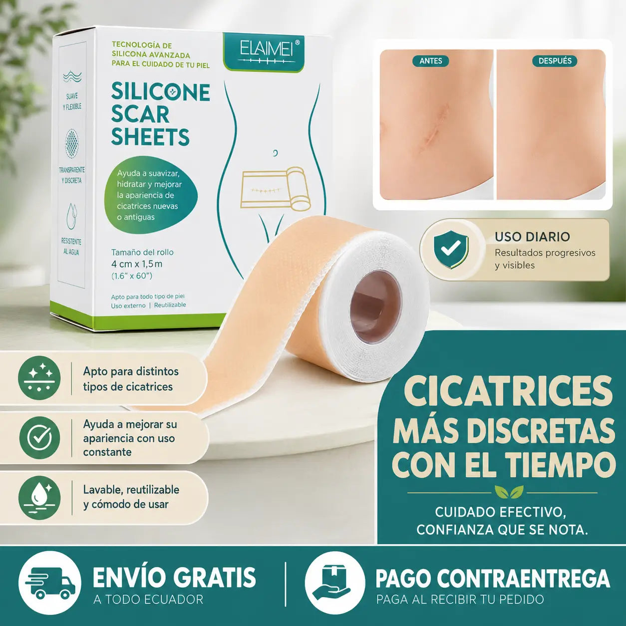 Cinta de Silicona | Adiós a las cicatrices