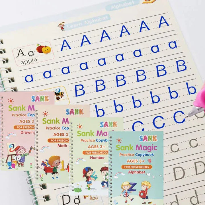 SET DE 4 LIBROS MAGICOS CALIGRAFIA