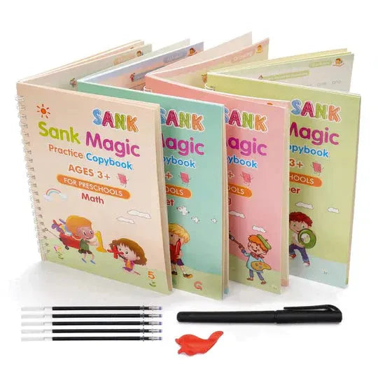 SET DE 4 LIBROS MAGICOS CALIGRAFIA