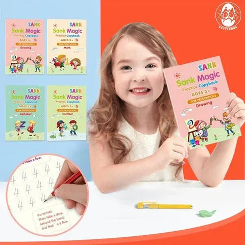 SET DE 4 LIBROS MAGICOS CALIGRAFIA