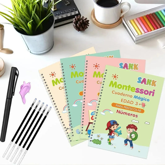 SET DE 4 LIBROS MAGICOS CALIGRAFIA